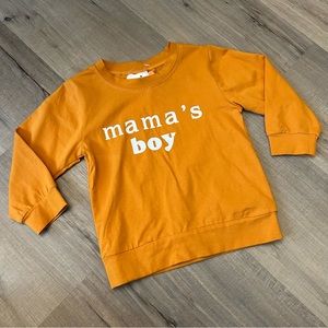 NWT mama’s boy orange crewneck